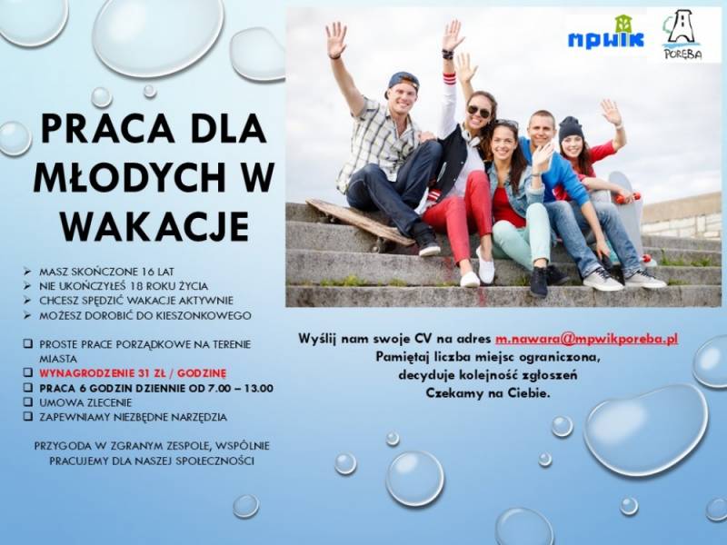 Zdjęcie: WAKACYJNA PRACA DLA MŁODYCH